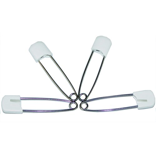 Plastic Headed Diaper Pins - White - 4 pack