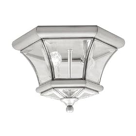 Livex 7053-91 Monterey Ceiling Mount Brushed Nickel