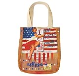 Red Dog I Love Our Heroes Patriotic Tote Bag w/WWII image USA Made by FlagClothes