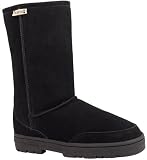 Bearpaw Womens Suede & Shearling 10" Boots - Style 405 Dream, 8, Black