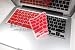 IVEA Keyboard Silicone Cover Skin for New Aluminum Unibody Macbook Pro 13 15 17 -FIT ALL (RED)