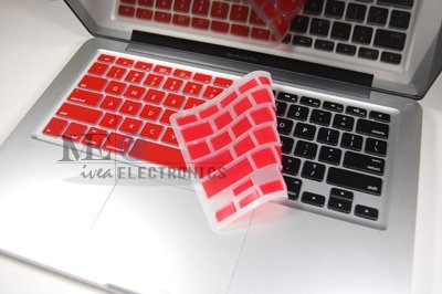 IVEA Keyboard Silicone Cover Skin for New Aluminum Unibody Macbook Pro 13" 15" 17" -FIT ALL (RED)