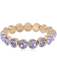 Kenneth Cole New York "Modern Tanzanite" Round Crystal Stretch Bracelet, 7.5"