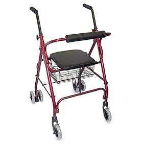MABIS Aluminum Rollator w/Weight-Activated Brakes