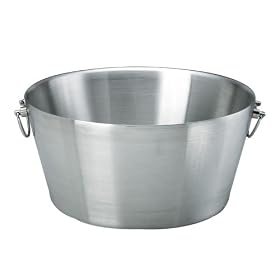 Kraftware 15-Inch Doublewall insulated Party Tub, Brushed Stainless by Kraftware
