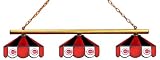 MLB Cincinnati Reds Three Shade Stained Glass Billiard Table Lamp