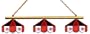 Imperial Cincinnati Reds Licensed Three Shade Stained Glass Billiard Table Lamp