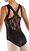 Children's Tank Leotard with Lace back Black (8-10 Child)