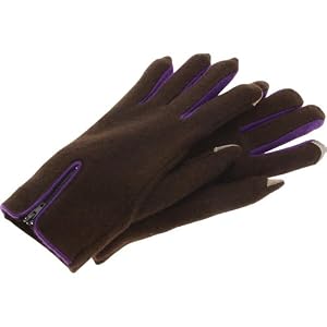 Echo Touch Gloves with zipper Compatible for iPhone - Size Large/Maple