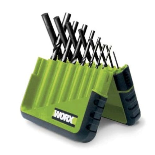 Childrens Toyshop  Tools & Hardware : Worx WA1101 15 Piece 1/16-Inch to 11/32-Inch High Speed Steel Black Oxide Drill Bit Assortment