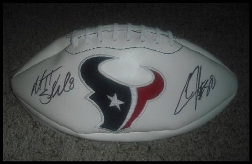 Houston Texans Schaub & Johnson Autographed Signed Football - Autographed Footballs