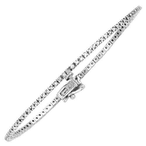 Sterling Silver 1 ct. Cubic Zirconia Bangle Bracelet