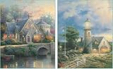 Thomas Kinkade 2 in 1 Lamplight Manor / Light Jigsaw Puzzle 500pc