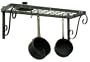 Enclume DR3 Decor Bookshelf Wall Rack with Grid, Hammered Steel