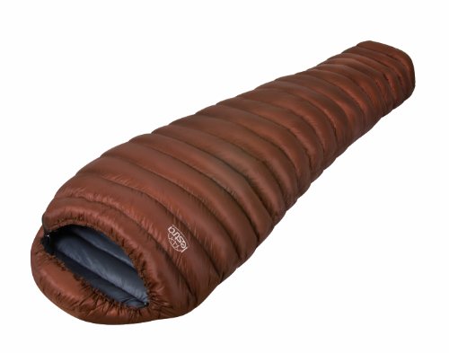 Lestra Leicht-Daunenschlafsack Light Ultra 210 cm x 75 cm x 45 cm, schokolade/schiefer, links, SSULTDV06G210