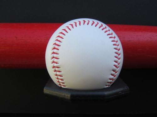 Horizontal Baseball Display Red Baseball Bat