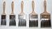 Professional Paint Brush Set: Stainless Steel / Tapered Nylon/Polyester Blend / Bonus = Free Spackle Qt.!