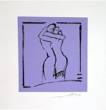 Embrace Light Violet by Alfred Gockel,13 in. x 14.2 in.