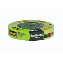 Scotch Masking Tape for Hard-to-Stick Surfaces, 1-Inch by 60-Yard