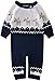 ZOEREA Newborn Baby Romper Christmas Clothes Knitted Sweaters Reindeer Navy