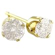 1/2 Carat Diamond Stud Earrings in 14K Yellow Gold