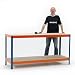 Industrial Workbench with 2 chipboard shelves.  350kgs UDL per shelf.  900h x 1800w x 600mmd.