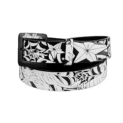 Silver Star INKED Mens Leather All-Over-Print Belt