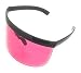 MyUV Oversized Futuristic Shield Visor Sunglasses Flat Top Mirrored Mono Lens (Pink, 172)