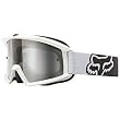 Fox Racing Main Men's MotoX Motorcycle Goggles Eyewear w/ Free B&F Heart Sticker Bundle - White/Dark Grey