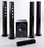 Crystal Acoustics SmArt 4 Home Theater System with Slim Speakers and THX Select Certified 12 Subwoofer, Piano Black