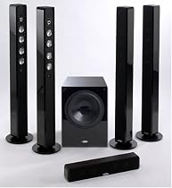 Crystal Acoustics SmArt 4 Home Theater System with Slim Speakers and THX Select Certified 12" Subwoofer, Piano Black