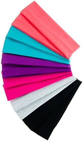 Kalon Active 12 Pack 2.5" Wide Cotton Headbands