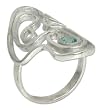 Blue topaz ring, 'Silver Labyrinth' 8 (US Ring size)