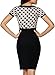 Miusol® Women's V-Neck Vintage Polka Dot Cap Sleeve Contrast Casual Pencil Dress