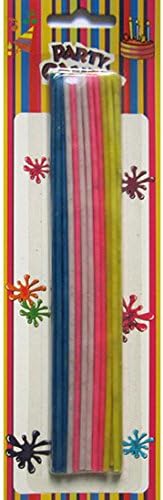 Sparkling Party Candles, Assorted Colors, 24-pack, 6.5"
