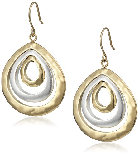 Kenneth Cole New York Two-Tone Teardrop Orbital Earrings