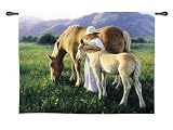 Review ArtExpression  / Beautiful Blondes - Artist: Robert Duncan - Fabric Size: 34.00 by 26.00 inches Wall Tapestry with hanging rods and tassels included