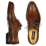 Pakerson Men's Dark Brown Italian Hand Made Leather Oxford Shoes