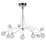 Chrome 10 Way Glass Ball Tangle Ceiling Light