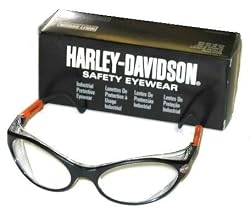 Harley-Davidson HD101 Limited Edition Safety Glasses with Black Frames and Clear Tint Hardcoat Lens