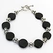 Handmade Agate & Silver Bracelet