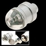 Bike Car Tyre Valve Stem Cap Blue LED Flash Light Lamp Silvery (XB-512)