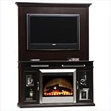 Huntsville Entertainment Center Fireplace with TV Bracket in Chocolate Mapl ....