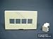 Leviton White Quickport 4-Port Cubicle Wallplate Data Faceplate Fits Herman Miller 49900-HW4
