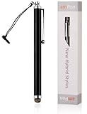 amPen (TM) New Hybrid Stylus for iPad 3, iPad 4, iPad Mini, iPhone 4s, iPhone 5, Nexus 7, Galaxy S 3 (Black) [in AM Retail Packing]
