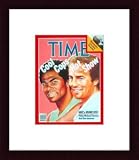 Miami Vice's Phillip Michael Thomas and Don Johnson / TIME Cover: September 16, 1985, Framed Art Print by TIME Magazine