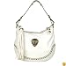 GUCCI BABOUSKA WHITE LEATHER HOBO HANDBAG SATCHEL