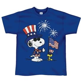 Peanuts - Snoopy Flag Fireworks T-Shirt