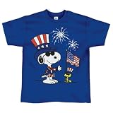  : Peanuts - Snoopy Flag Fireworks T-Shirt
