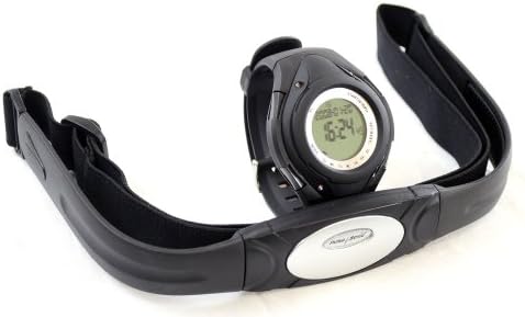 GSI Super Quality All-In-One Heart Rate Monitor Watch and Transmitter Chest Belt - For Exercise, Sports, Running, Jogging and All Outdoor Activities - Stopwatch, Chronograph and Alarm Functions